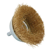 Draper Brassed Steel Crimped Wire Cup Brush, 75mm 41433 Draper - Dynamic Drive