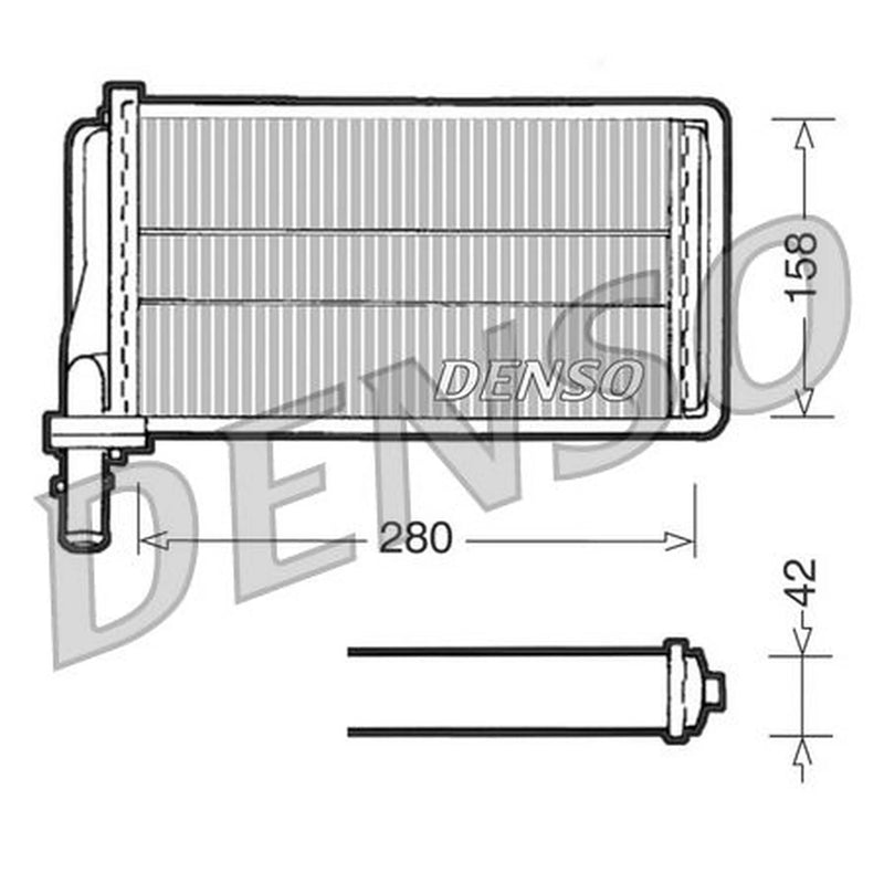 Denso Heater Matrix Core Heat Exchanger fits Alfa Romeo 166 1998-2007