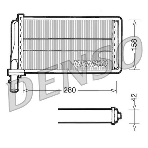 Denso Heater Matrix Core Heat Exchanger fits Alfa Romeo 166 1998-2007