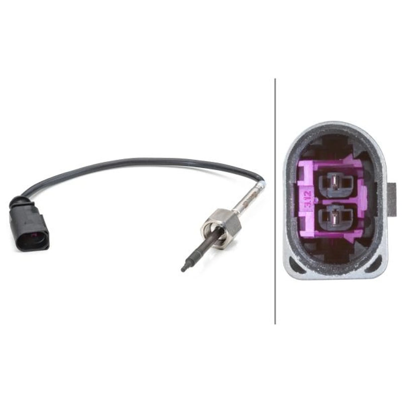Hella Exhaust Gas Temperature Sensor after soot particulate filter fits Audi A2