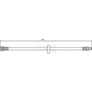 Apec Brake Hydraulic Hose Line Rear fits Citroën Relay I 2000-2002 2.8
