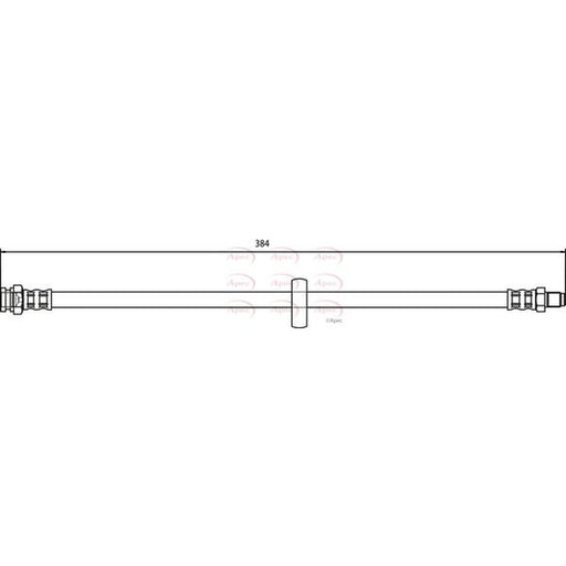 Apec Brake Hydraulic Hose Line Rear fits Citroën Relay I 2000-2002 2.8