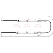 Apec Handbrake Cable Left Rear fits Fiat Ducato 1985-1994 2.0