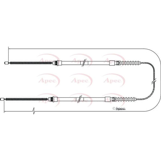 Apec Handbrake Cable Right Rear CAB1105