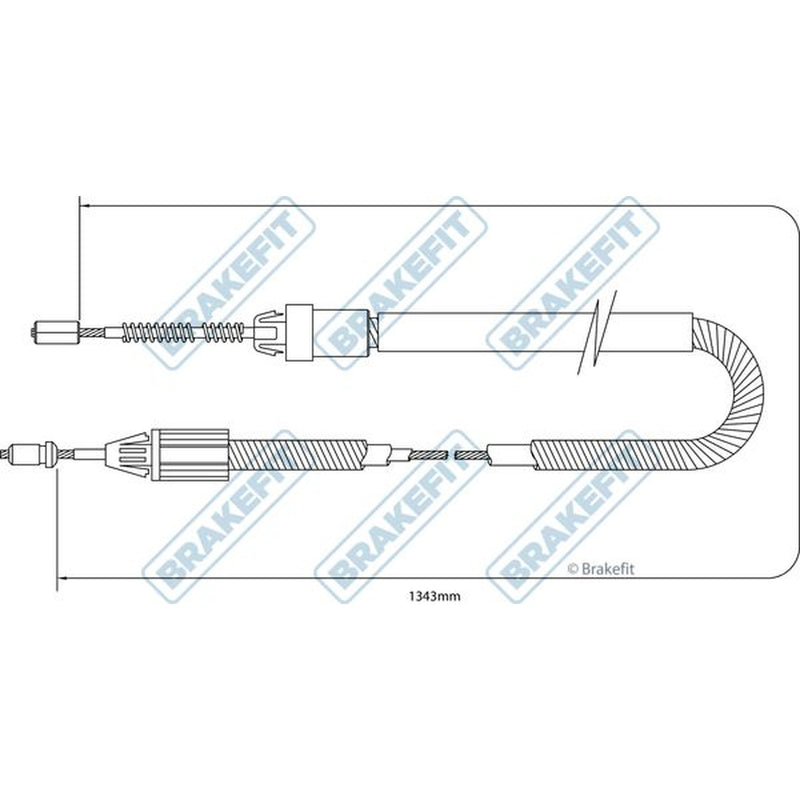 Apec Handbrake Cable Right Rear fits Renault Clio 1998-2010 1.2 1.9
