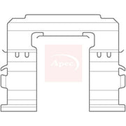Apec Brake Pad Accessory Fitting Kit Front KIT1141