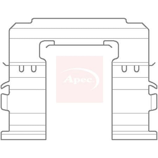 Apec Brake Pad Accessory Fitting Kit Front KIT1141