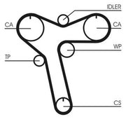 Continental CTAM Timing Belt Cambelt 177 Teeth fits Mitsubishi Galant 1996-2003