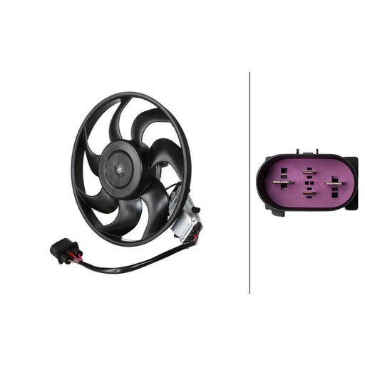 Hella Engine Cooling Fan Left fits Audi Q7 2006-2015 3.0 3.6 4.2