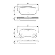 Bosch Front & Rear Pads fits Honda Prelude III 1987-1992 2.0