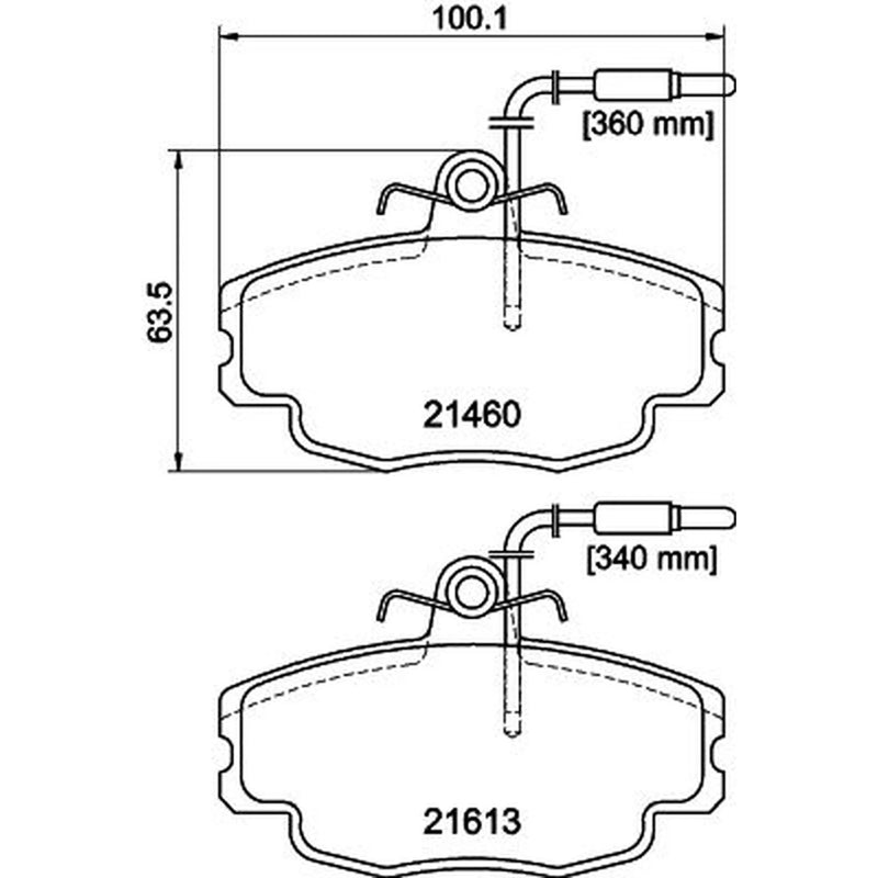 Mintex Front Brake Pad Set fits Citroën Zx 1991-1999 1.6 1.8 1.9 2.0