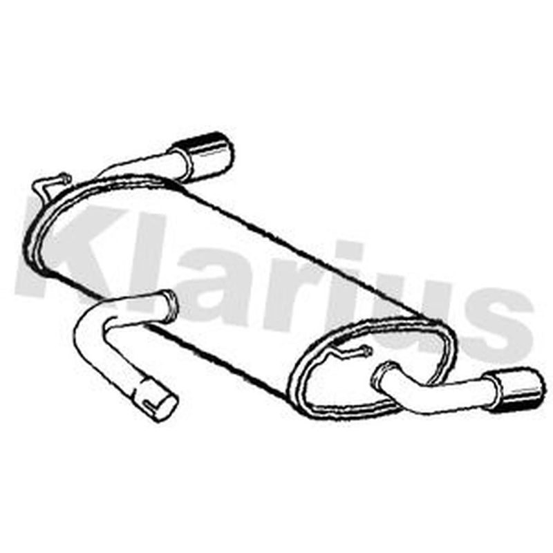 Klarius Box With Tail Pipe Rear fits Ford Focus III 2014-2017 1.5