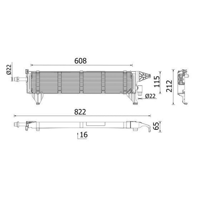 Mahle Electric Motor Radiator (Traction Battery) fits Mercedes-Benz Glc