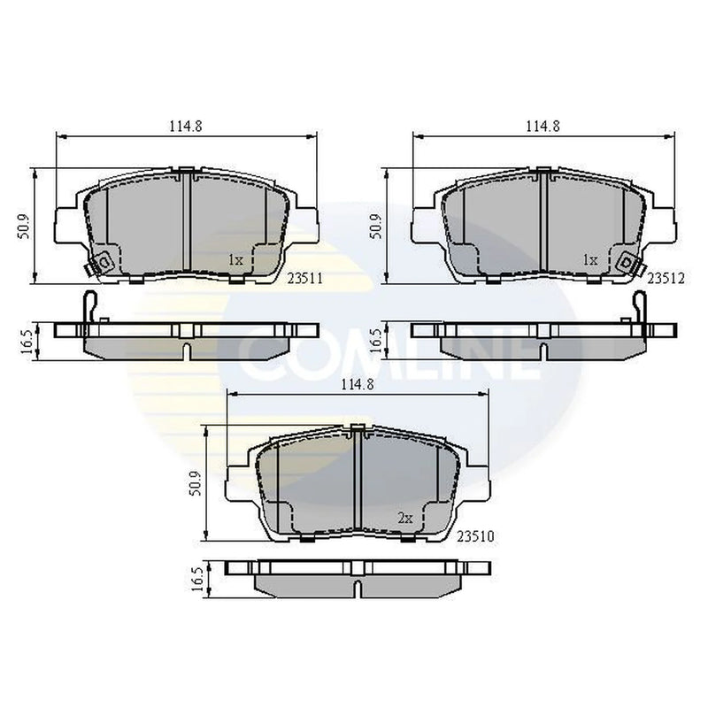 Comline Front & Rear Brake Discs & Pads fits Toyota Corolla 2001-2008