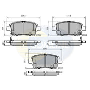Comline Front Brake Discs & Pads fits Toyota Corolla 2001-2008 1.4 1.6 1.8