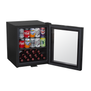 Baridi 50L Table Top Beer & Drinks Mini Fridge 3-10C Light Black & Glass Baridi  - Dynamic Drive