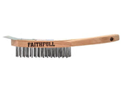 Faithfull Heavy-Duty Scratch Brush with Scraper - 4 Row Faithfull - NN4 Online