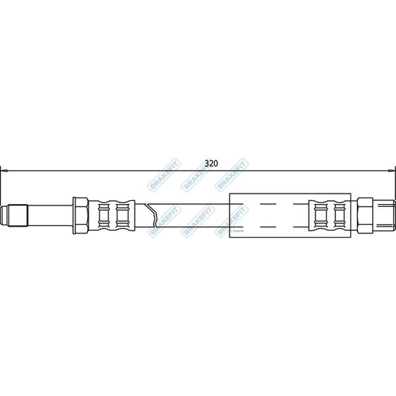 Apec Brake Hydraulic Hose Line Rear fits BMW 5 1995-2003