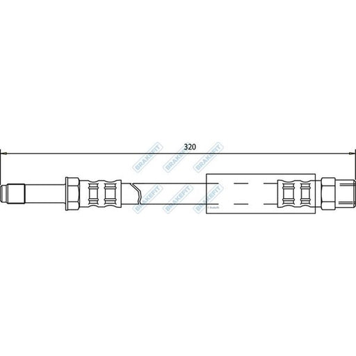 Apec Brake Hydraulic Hose Line Rear fits BMW 5 1995-2003