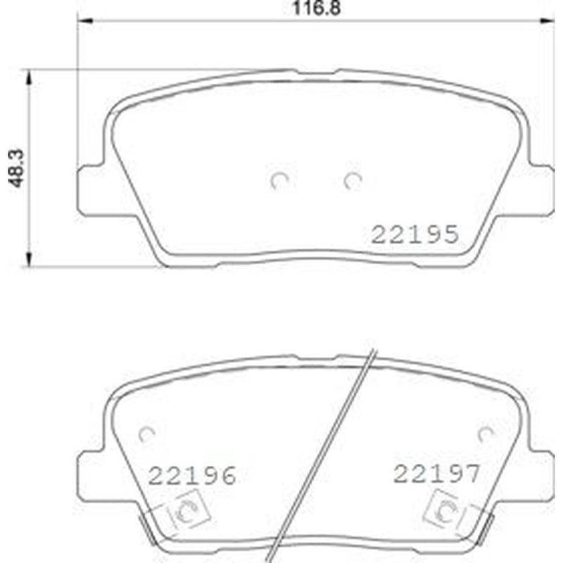 Brembo Front & Rear Pads fits Hyundai Santa Fe IV 2018-2020 2.2 3.5