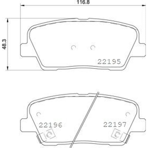 Brembo Front & Rear Pads fits Hyundai Santa Fe IV 2018-2020 2.2 3.5