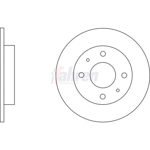 Fahren 2 x Solid Rear Brake Discs FBD6405-x2