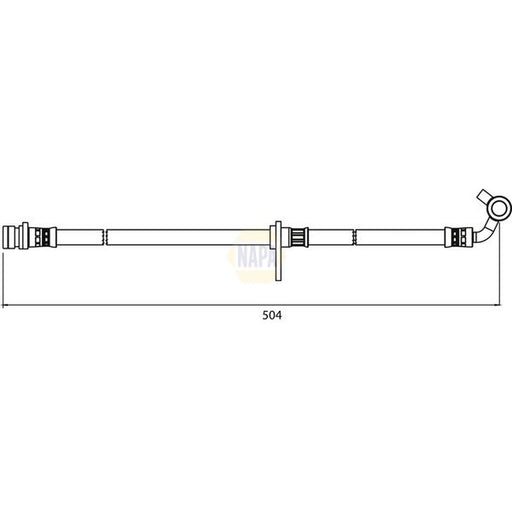 NAPA Brake Hydraulic Hose Line Rear NBH1336