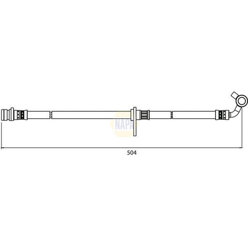 NAPA Brake Hydraulic Hose Line Rear fits Honda Cr-V 2001-2007 2.0 2.2