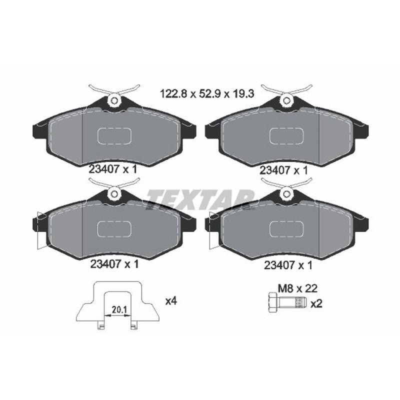 Textar Front Brake Pad Set 2340702