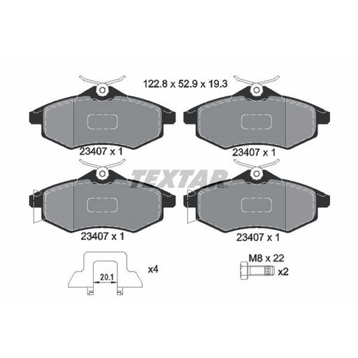 Textar Front Brake Pad Set 2340702