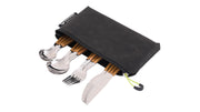 Outwell Pouch Cutlery Set Deluxe Brown Cutlery Set Outwell - Dynamic Drive