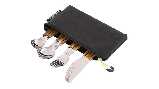 Outwell Pouch Cutlery Set Deluxe Brown Cutlery Set Outwell - Dynamic Drive