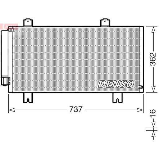 Denso Air Conditioning Condenser fits Honda Jazz IV 2015 on 1.3