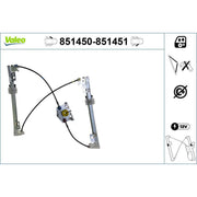 Valeo Electric Window Regulator Lifter Right Front 851451