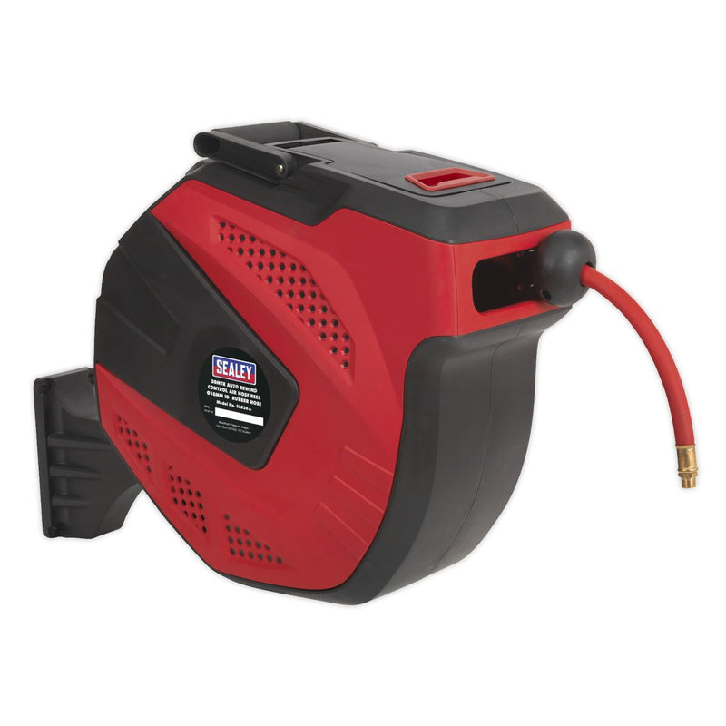 Sealey Air Hose Reel Auto Rewind Control 30m 10mm ID-Rubber Hose SA824 Sealey  - Dynamic Drive