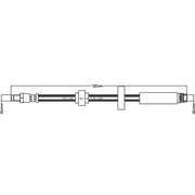 Juratek Brake Hydraulic Hose Line Front fits Citroën C3 II 2009-2016