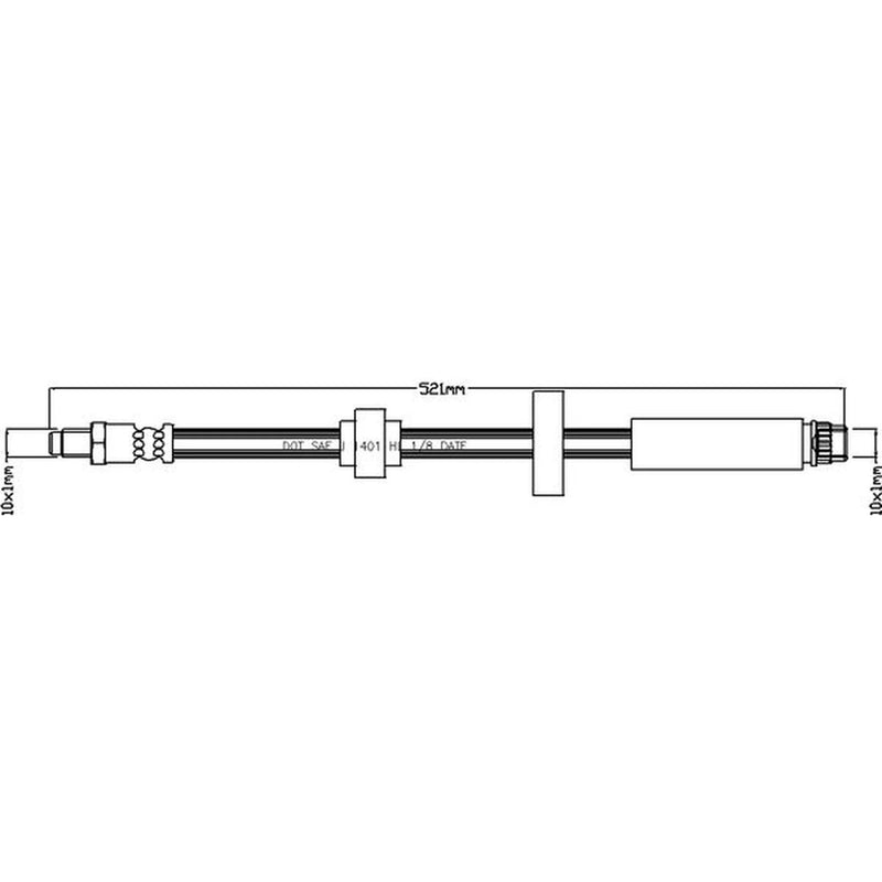 Juratek Brake Hydraulic Hose Line Right JBH1290