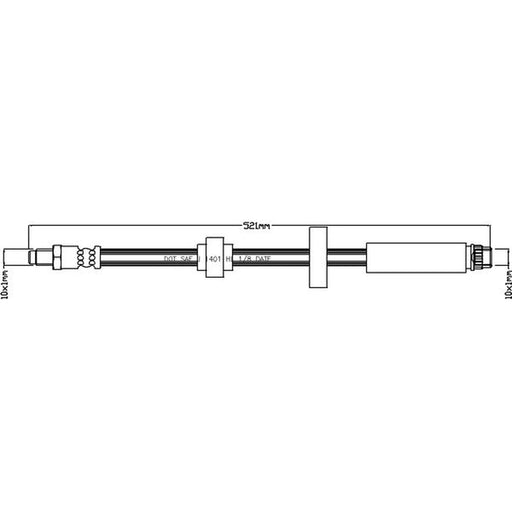 Juratek Brake Hydraulic Hose Line Right JBH1290