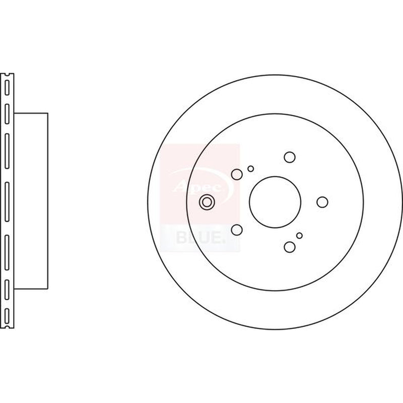 Apec 2 x Vented Brake Discs fits Suzuki Grand Vitara II 2005-2015 1.9 2.0 2.4