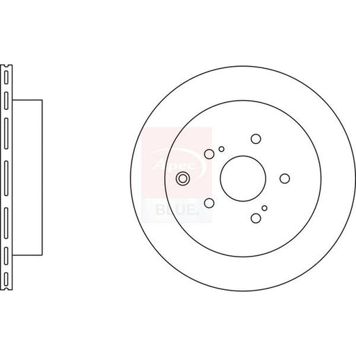 Apec 2 x Vented Brake Discs fits Suzuki Grand Vitara II 2005-2015 1.9 2.0 2.4
