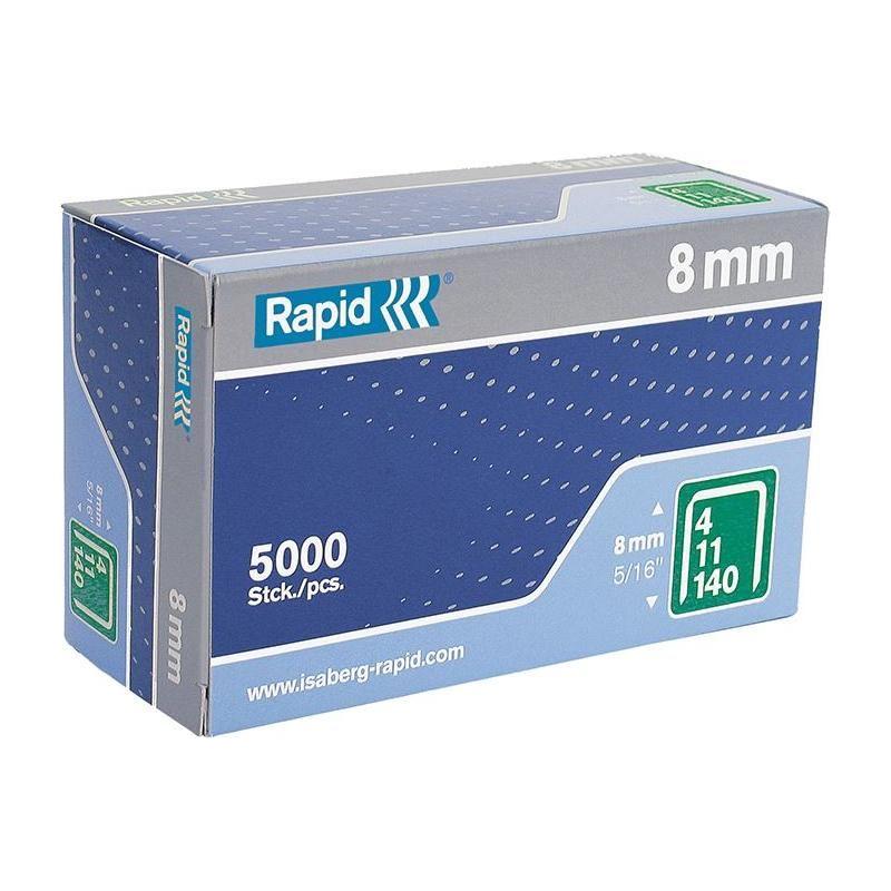 Rapid 140/8 8mm Galvanised Staples (Box 5000) Rapid - Town Tools