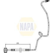 NAPA Brake Hydraulic Hose Line Rear Left fits Audi A3 1996-2003 1.6 1.8 1.9