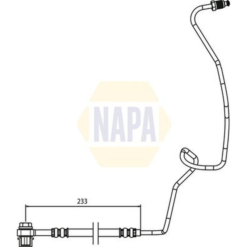 NAPA Brake Hydraulic Hose Line Rear Left fits Audi A3 1996-2003 1.6 1.8 1.9