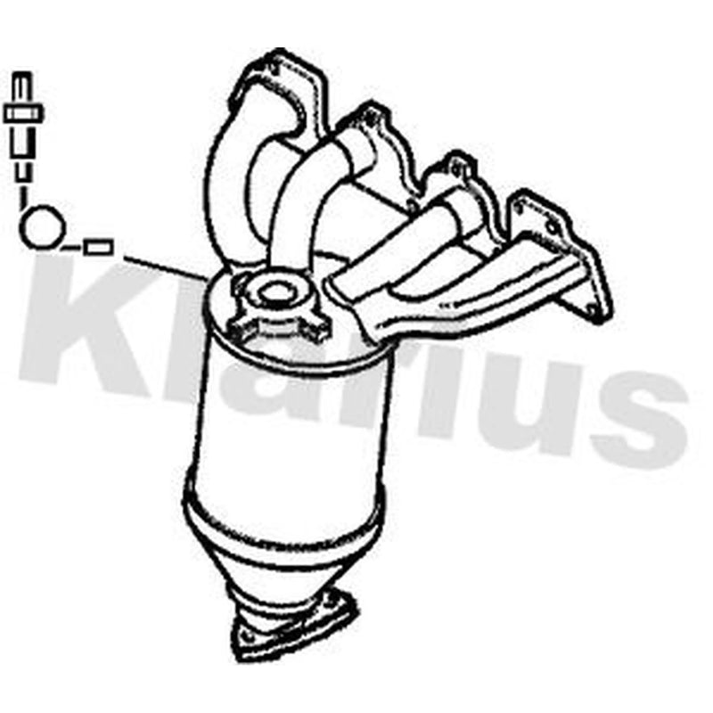 Klarius Catalyst Type Approved With Pipe Front fits Opel Astra G 1998-2009