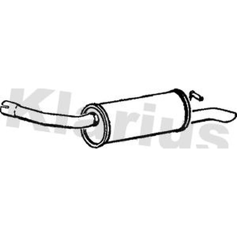 Klarius Box With Tail Pipe Rear fits Ford Sierra I 1982-1986 2.0