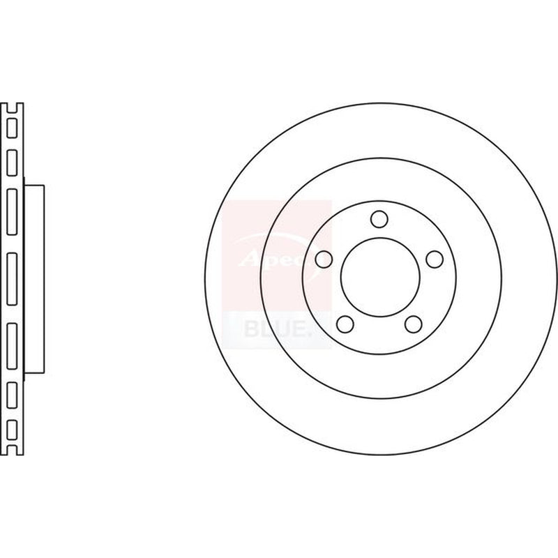 Apec Rear Brake Vented Discs & Pads fits Jaguar F-Type 2012-2013 3.0