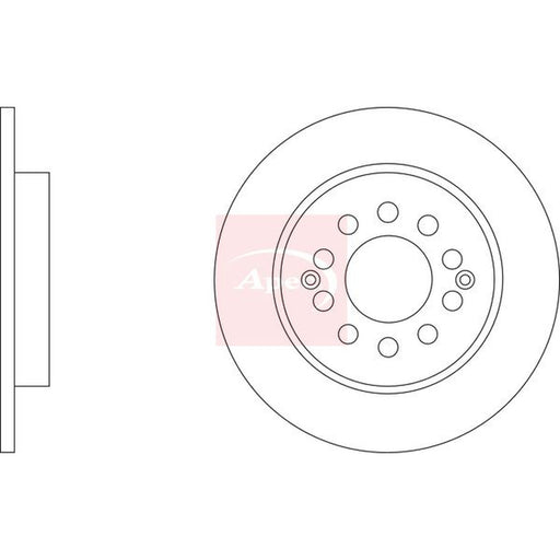 Apec 2 x Solid Brake Discs fits MG Zs SUV 2017 on 1.0 1.5