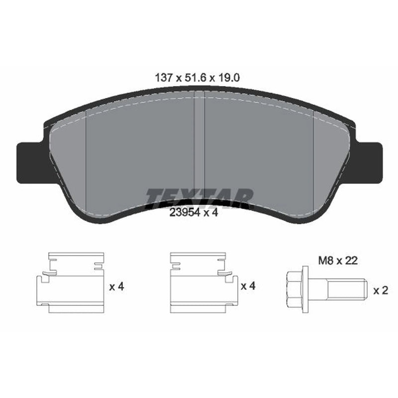 Textar Front Brake Pad Set 2395401