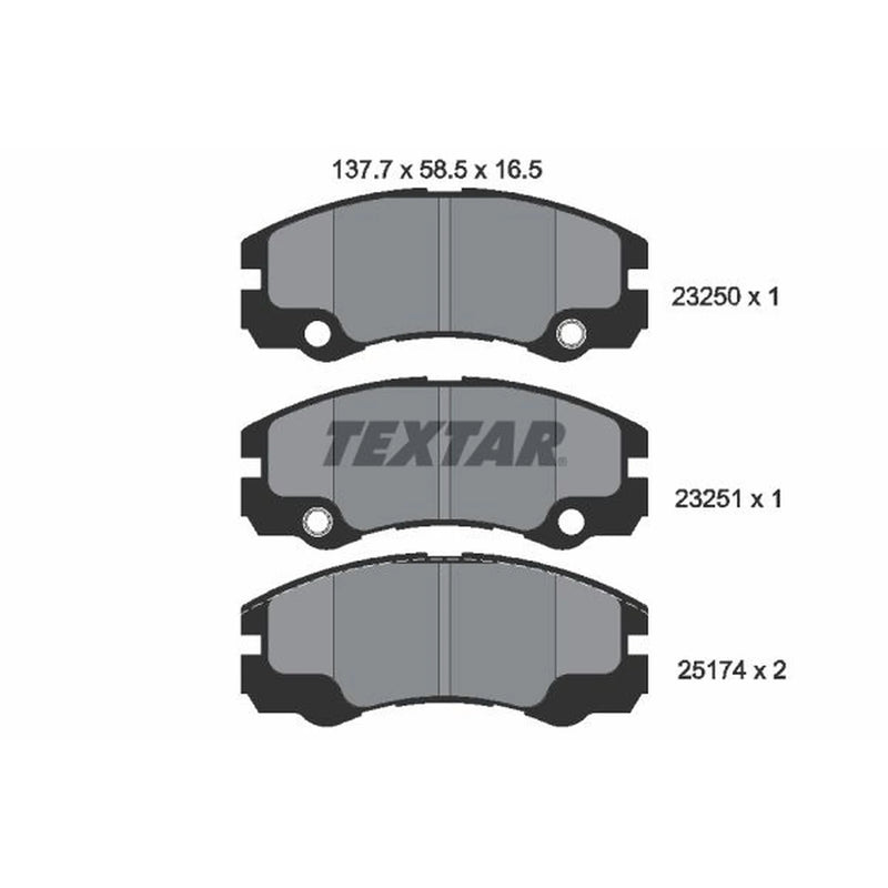Textar Front Brake Pad Set 2325001