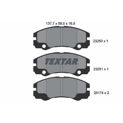 Textar Front Brake Pad Set 2325001